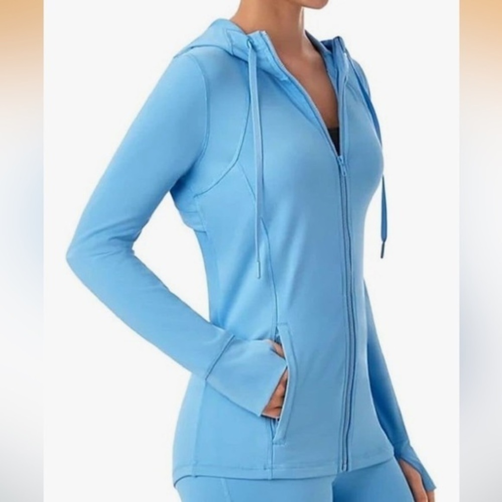 NWT Member’s Mark Women’s Blue Everyday Full Zip Hooded Jacket Size XL